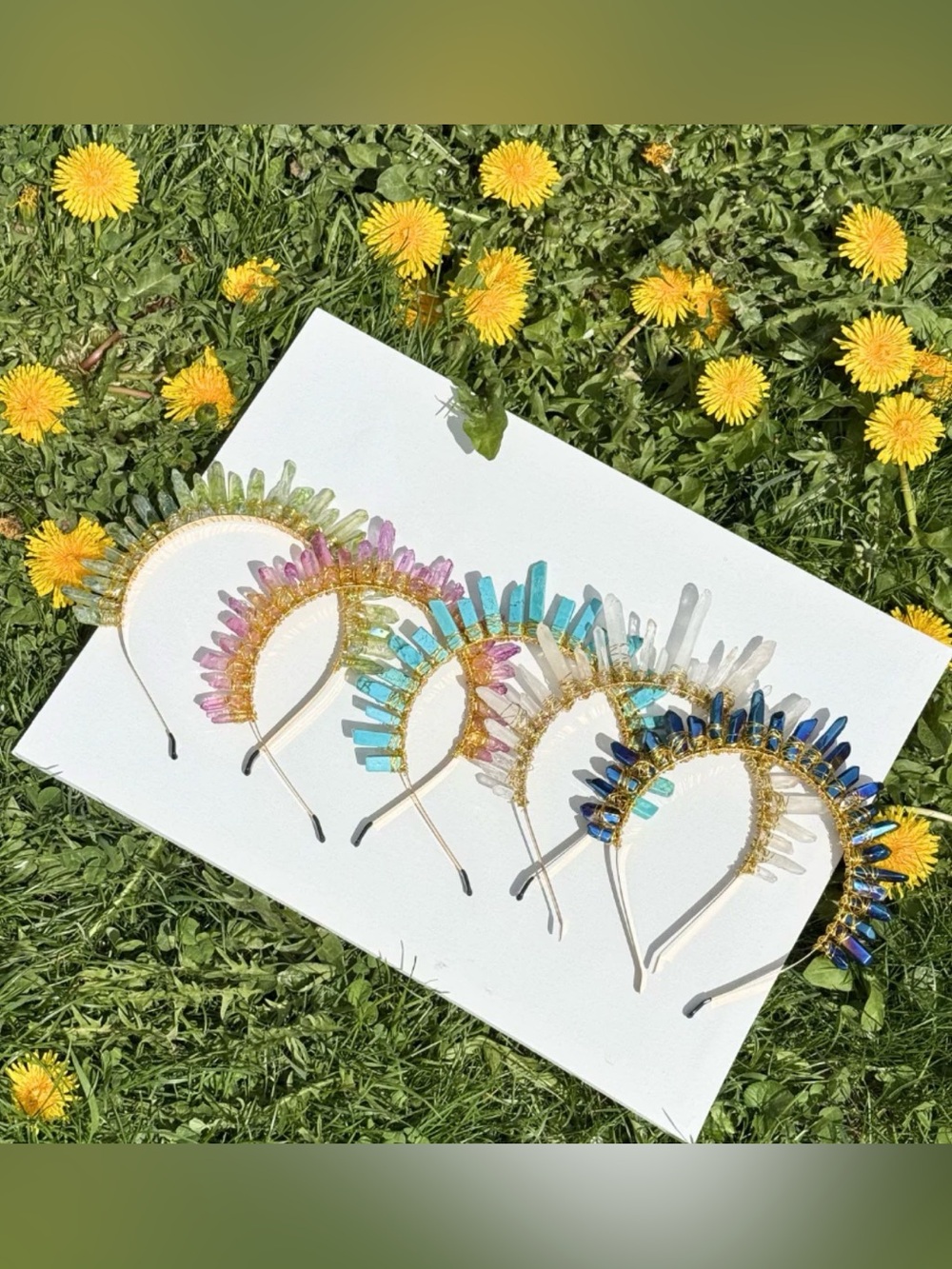 Crystal Crown Headbands - Turquoise